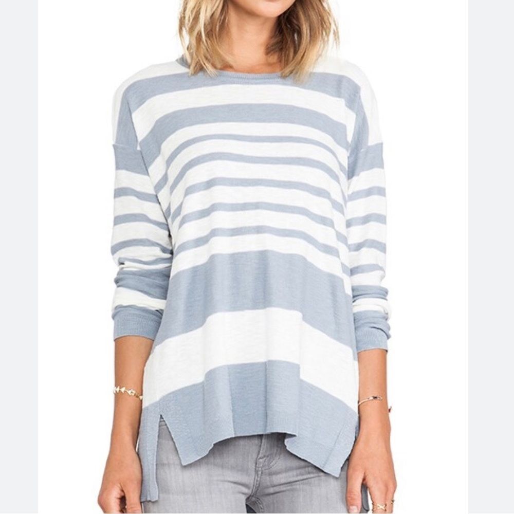 Vince Striped Sweater in Sailcloth & Chambray